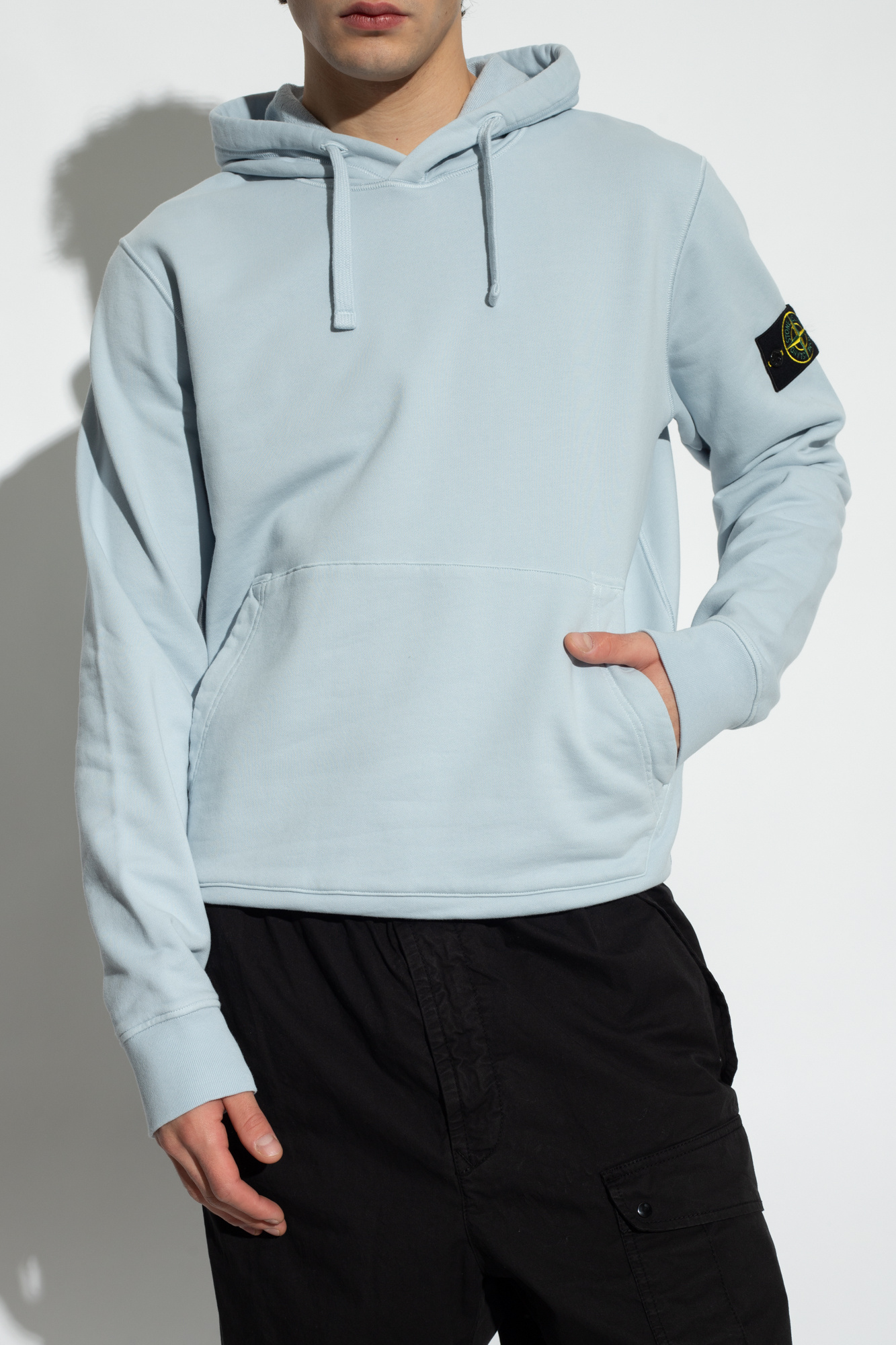 Stone island hoodie discount wit